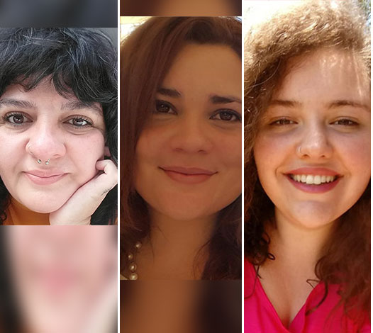Agnes Arruda, Gabriela Arces e Fernanda Testi