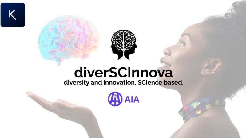 Banner da startup diverSCInnova apresentando o conceito de inteligência e diversidade.